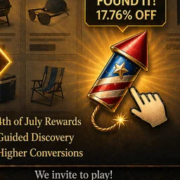 Firework rocket icon representing Shopify 4th of July treasure hunt guide