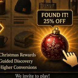Christmas ornament reward icon representing Shopify Christmas treasure hunt guide
