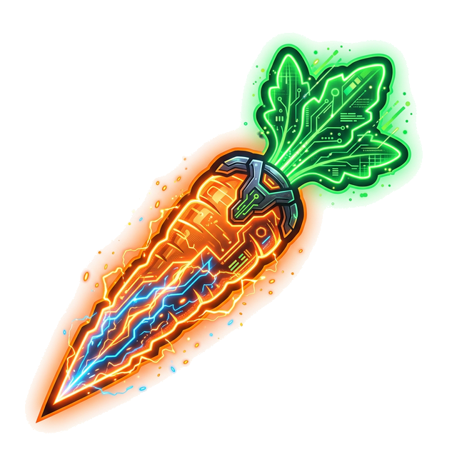 Shopify Easter Hunt - Cyberpunk Neon Carrot