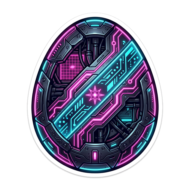 Shopify Easter Hunt - Cyberpunk Neon Egg