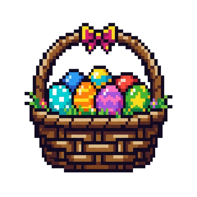 Shopify Easter Hunt - 8-Bit Pixel Art Basket