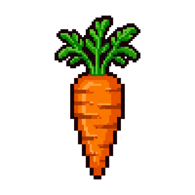 Shopify Easter Hunt - 8-Bit Pixel Art Carrot